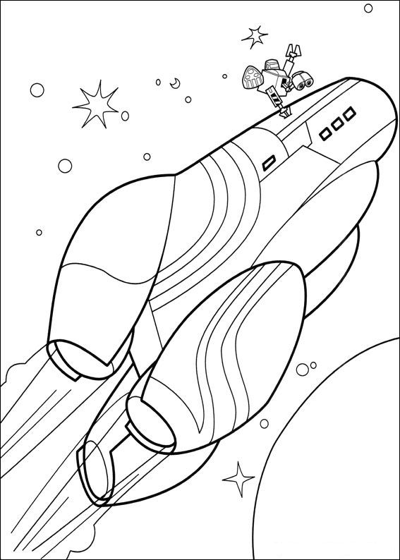 Plansa de colorat cu Wall E 59 55